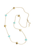 Elegant Long Necklace in Pink, Blue, Mixed Colors