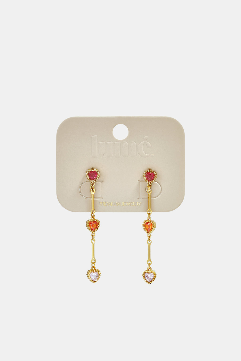 Pendientes colgantes de acero inoxidable con forma de corazón, elegantes, para oficina, de la serie Simple Jewelry para mujer.
