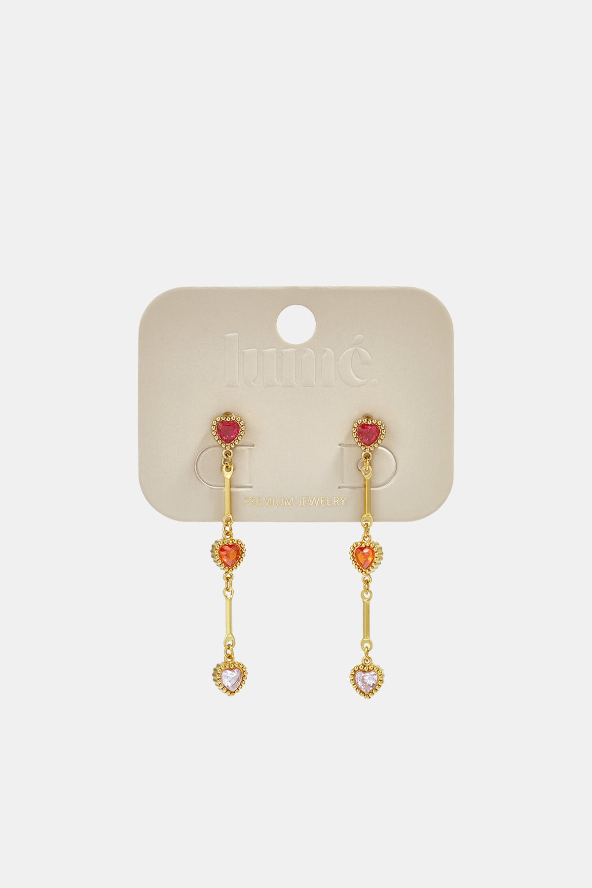 Pendientes colgantes de acero inoxidable con forma de corazón, elegantes, para oficina, de la serie Simple Jewelry para mujer.