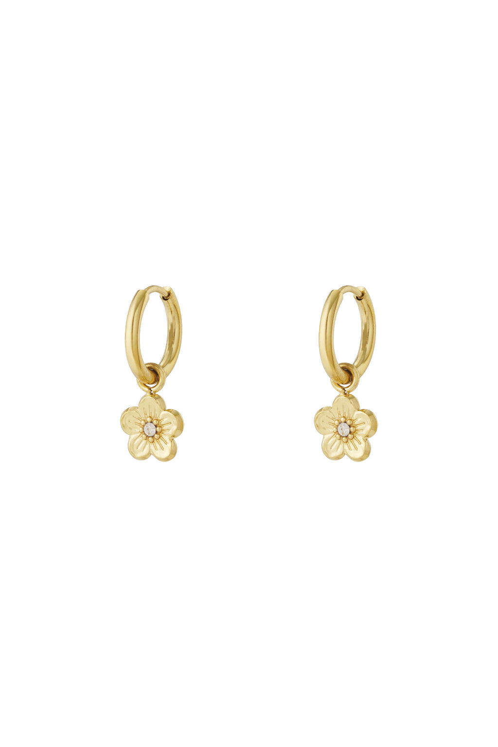 Stylish Rhinestone Drop Earrings - Silver & Gold