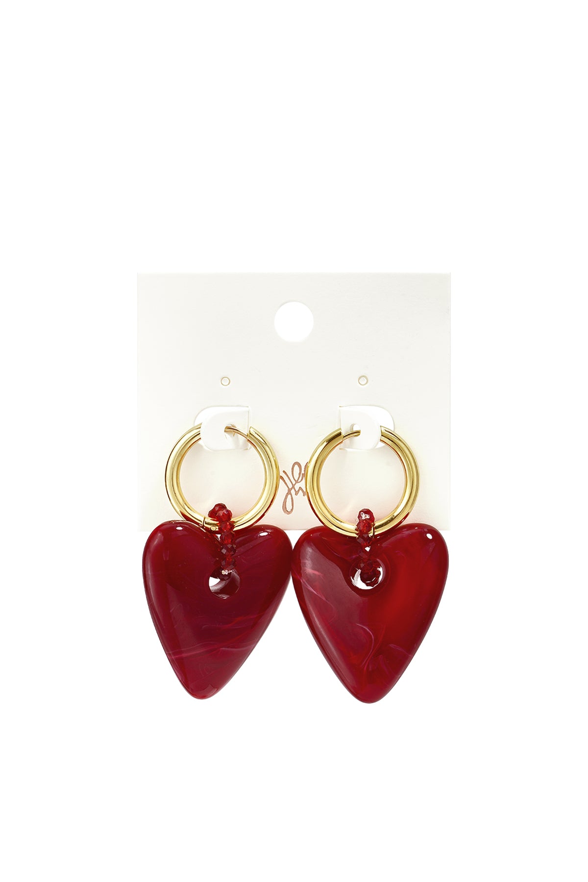 Pendientes colgantes de resina con forma de corazón, estilo casual y sencillo para el día a día. Joyería para mujer.