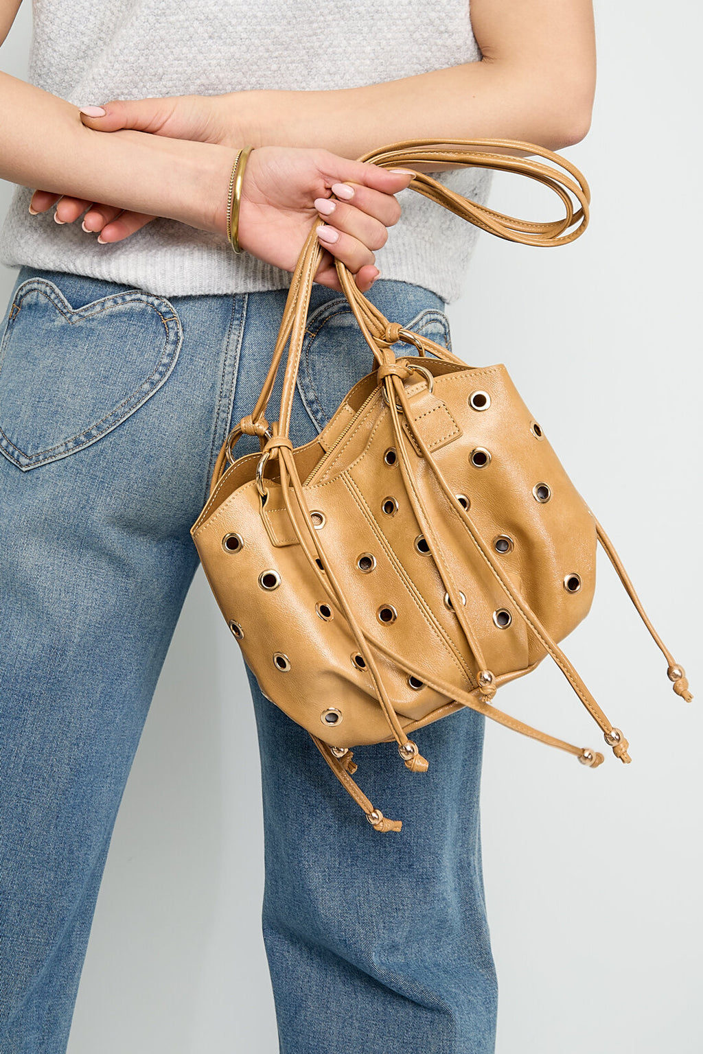 Elegant Khaki & Camel Shoulder Bag for Fall/Winter