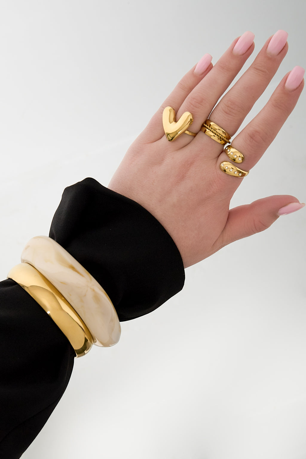 Elegant Gold Colored Stainless Steel Bangle for Everyday Wear