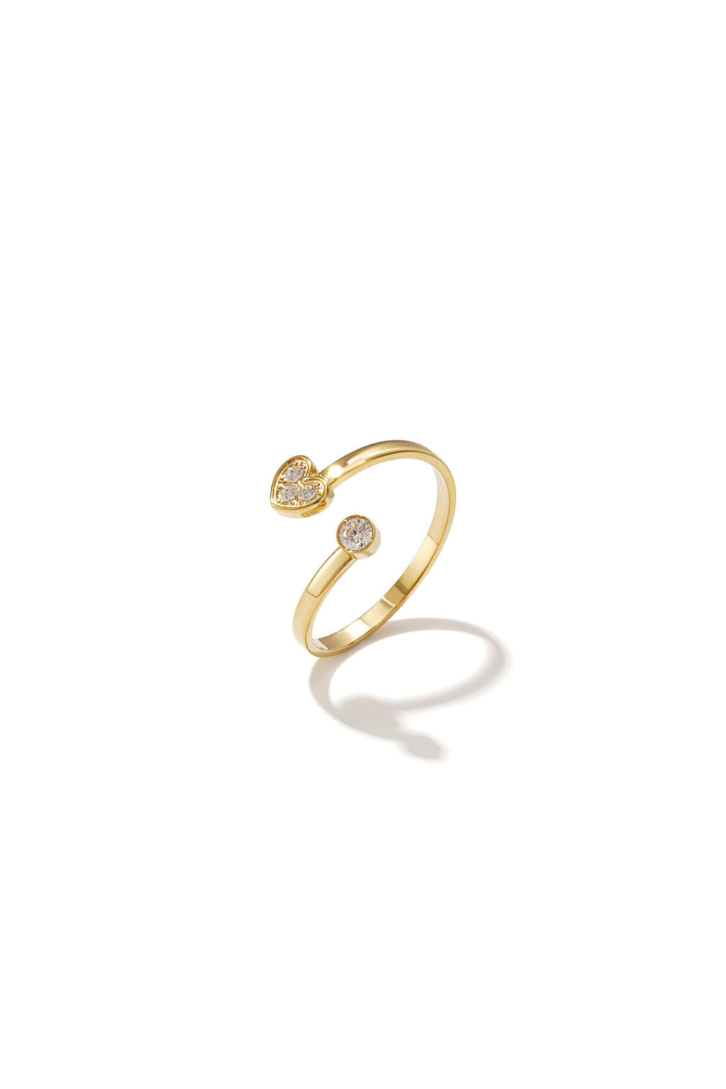 Elegant Minimalist Heart Ring in Silver & Gold