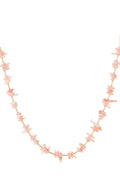Chic Pink Beaded Necklace for Spring/Summer Elegance