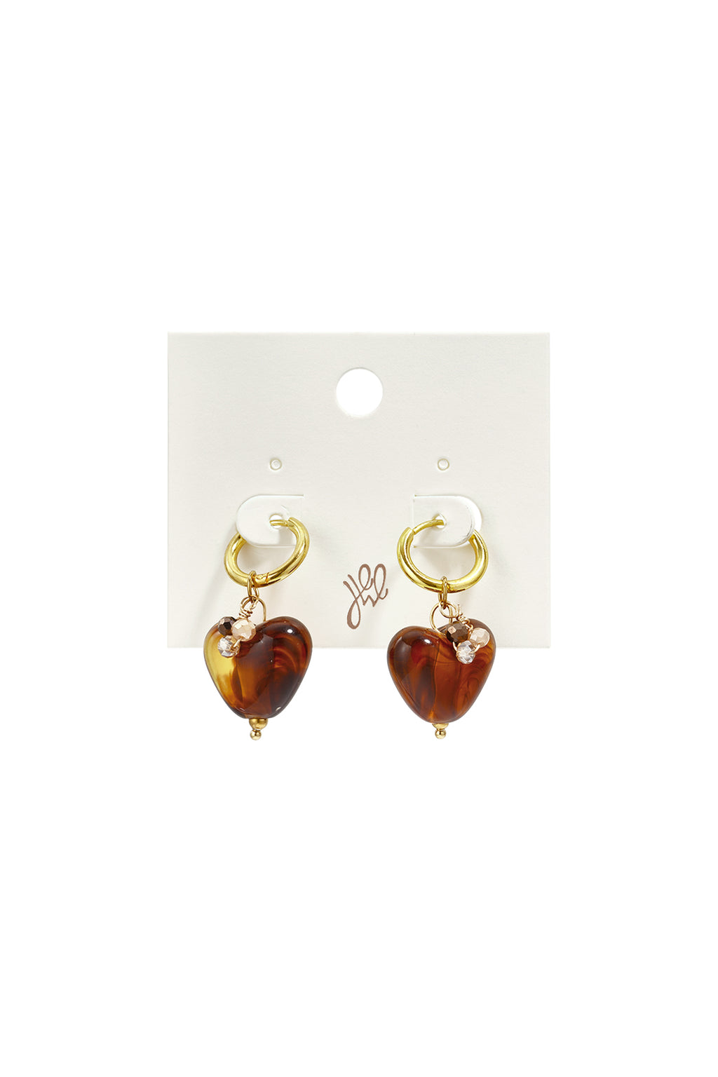 Pendientes de acero inoxidable con cuentas en forma de corazón, sencillos, de la serie Daily Simple. Joyería para mujer.