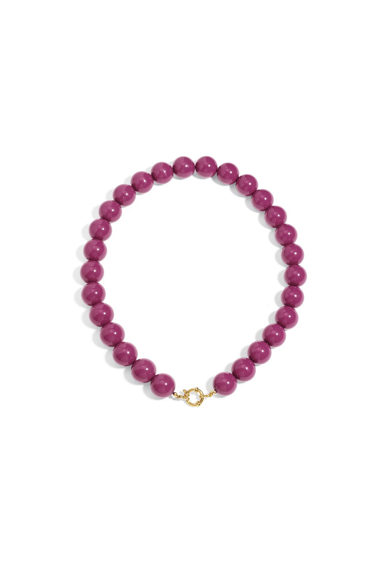 Collar con cuentas grandes y cierre frontal