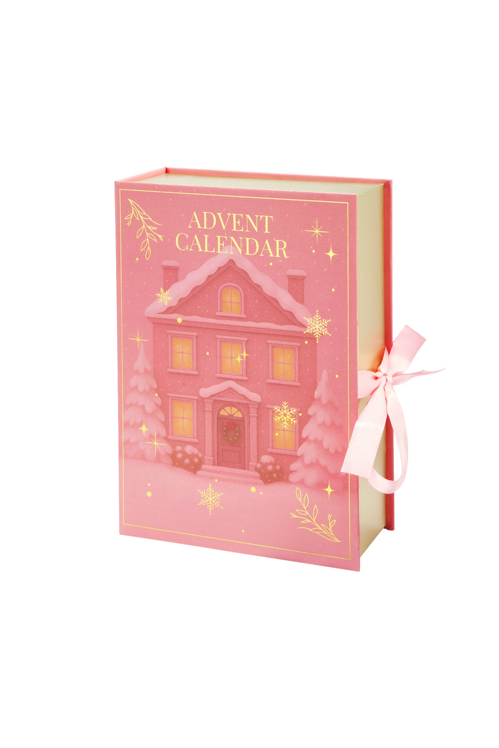 Calendario de adviento navideño rectangular informal de acero inoxidable para Navidad