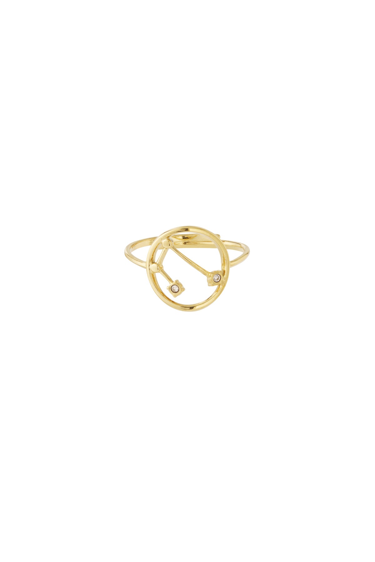 14K Gold Plated Zodiac Statement Ring for Women