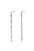 Pendientes colgantes de acero inoxidable con cadena, elegantes, ideales para reuniones o fiestas. Colección de lujo para mujer.