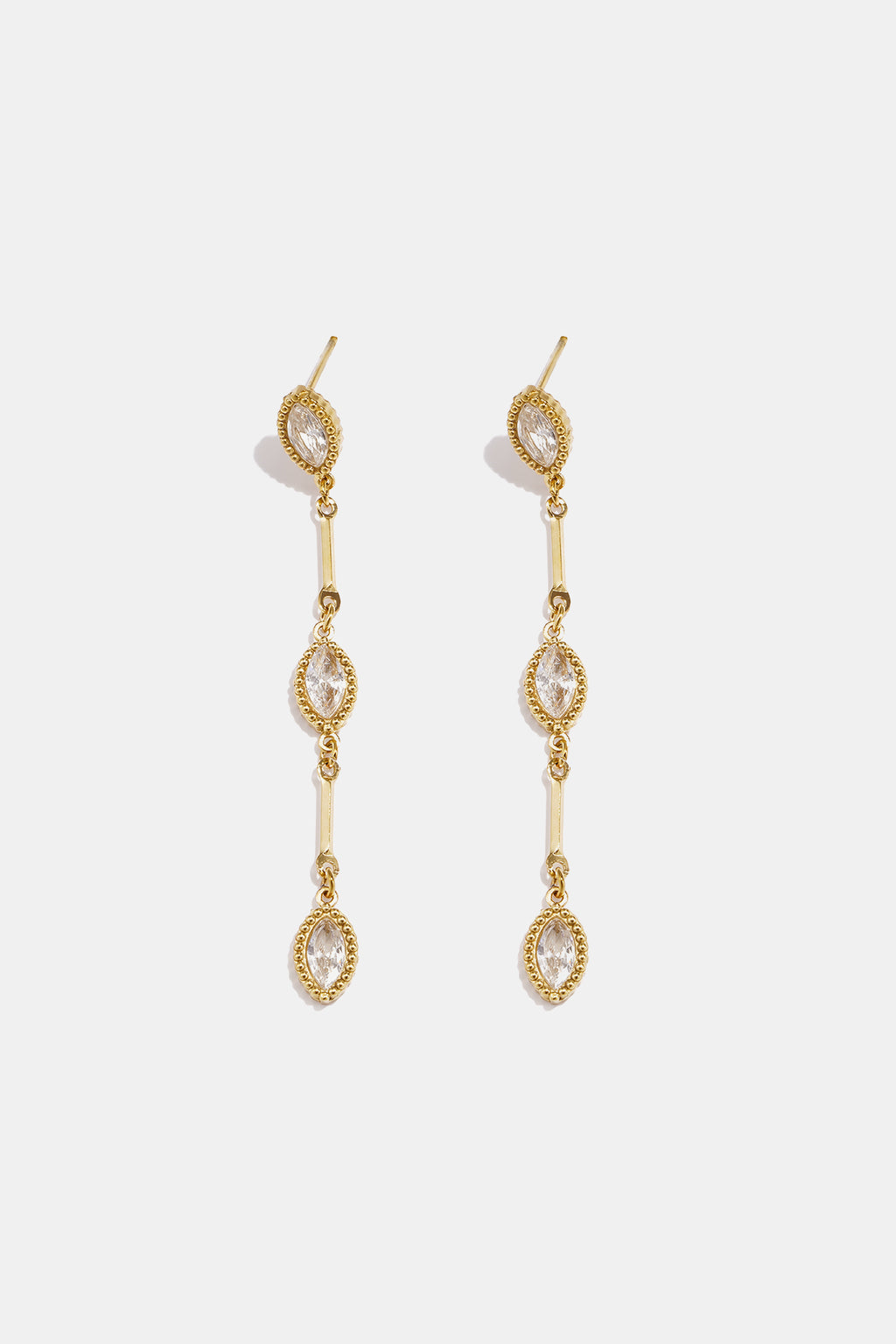 Pendientes colgantes de acero inoxidable con forma elíptica, ideales para reuniones informales o fiestas. Colección sencilla para mujer.