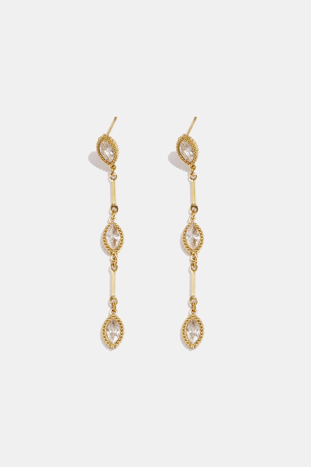 Pendientes colgantes de acero inoxidable con forma elíptica, ideales para reuniones informales o fiestas. Colección sencilla para mujer.