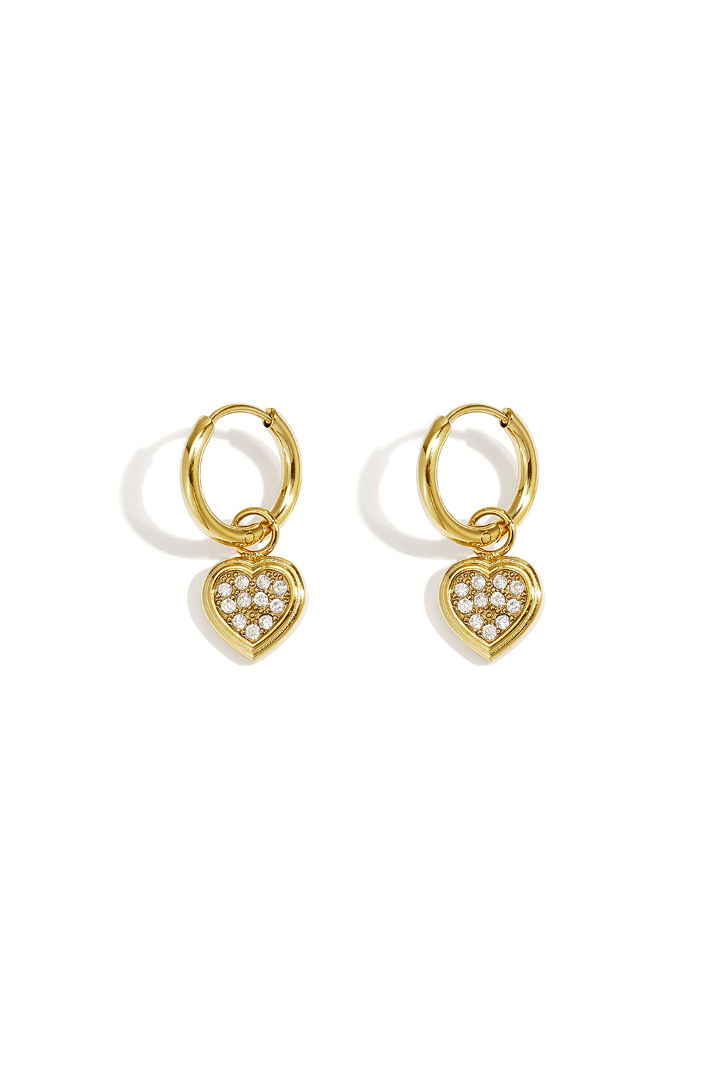 Pendientes colgantes de acero inoxidable con forma de corazón, sencillos, de la serie Daily Simple, joyería para mujer.