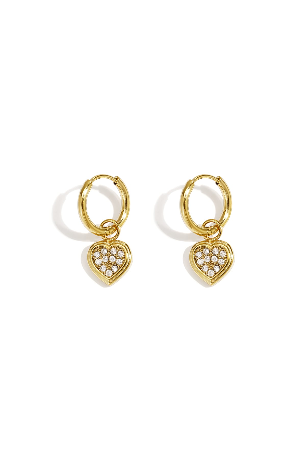Pendientes colgantes de acero inoxidable con forma de corazón, sencillos, de la serie Daily Simple, joyería para mujer.