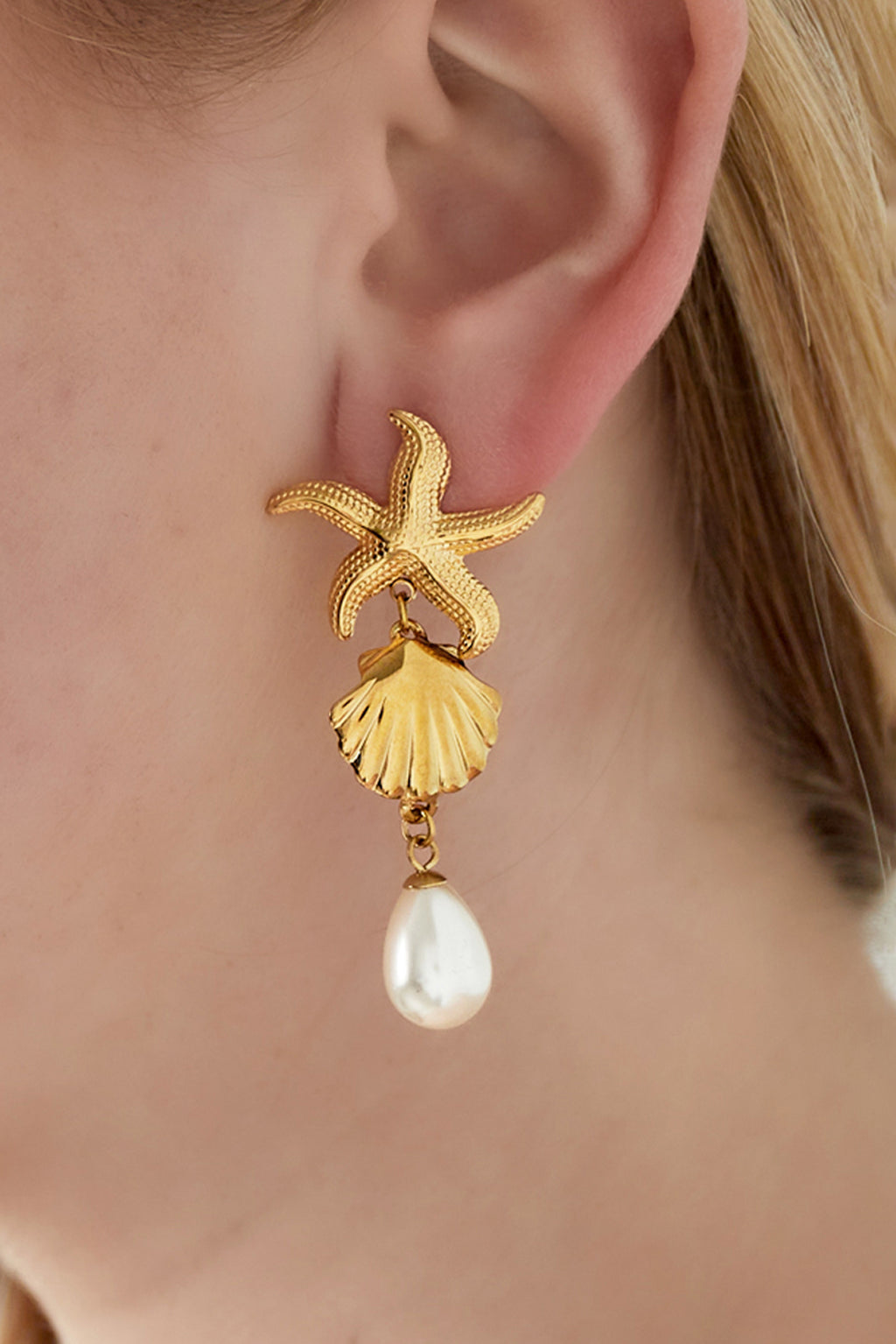 14K Gold Plated Drop Earrings for a Timeless Look