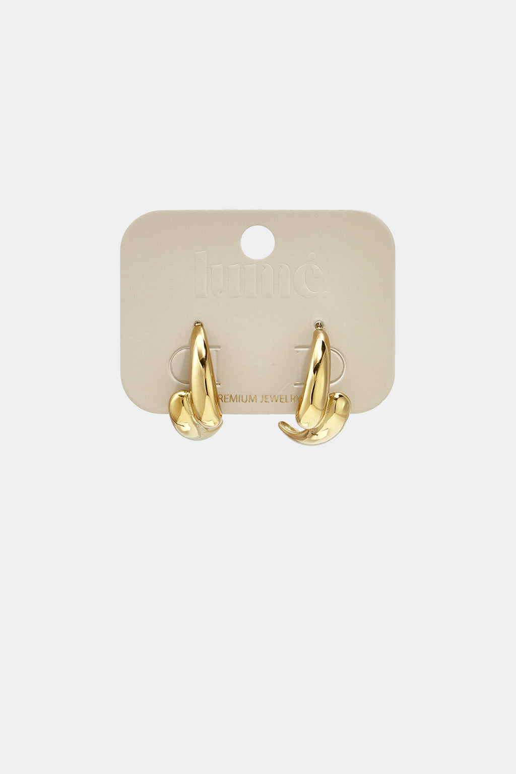 Pendientes de aro de acero inoxidable con forma irregular, sencillos, de la serie Daily Simple, joyería para mujer.