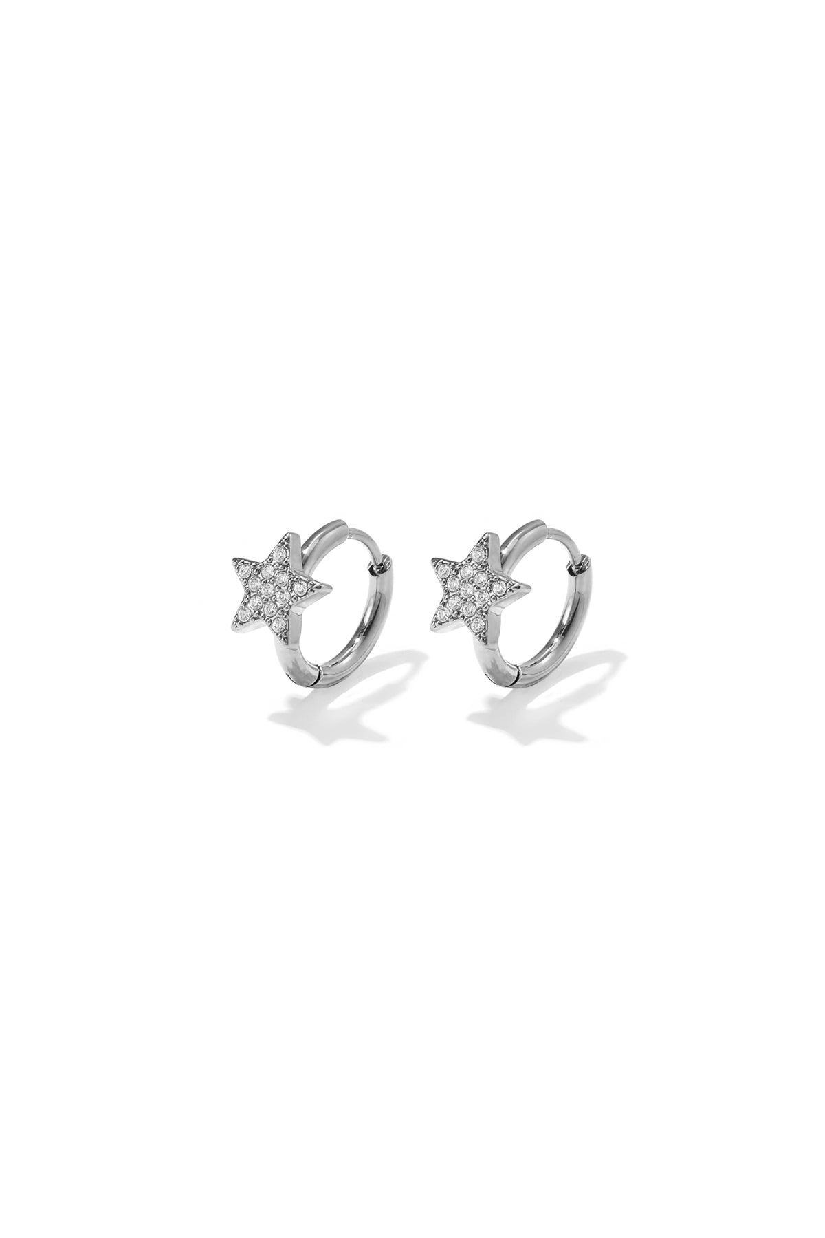 Pendientes de aro de acero inoxidable Star Simple Daily Simple Series Joyería para mujer