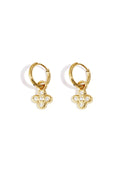 Stylish Clover Rhinestone Drop Earrings for Daily Wear