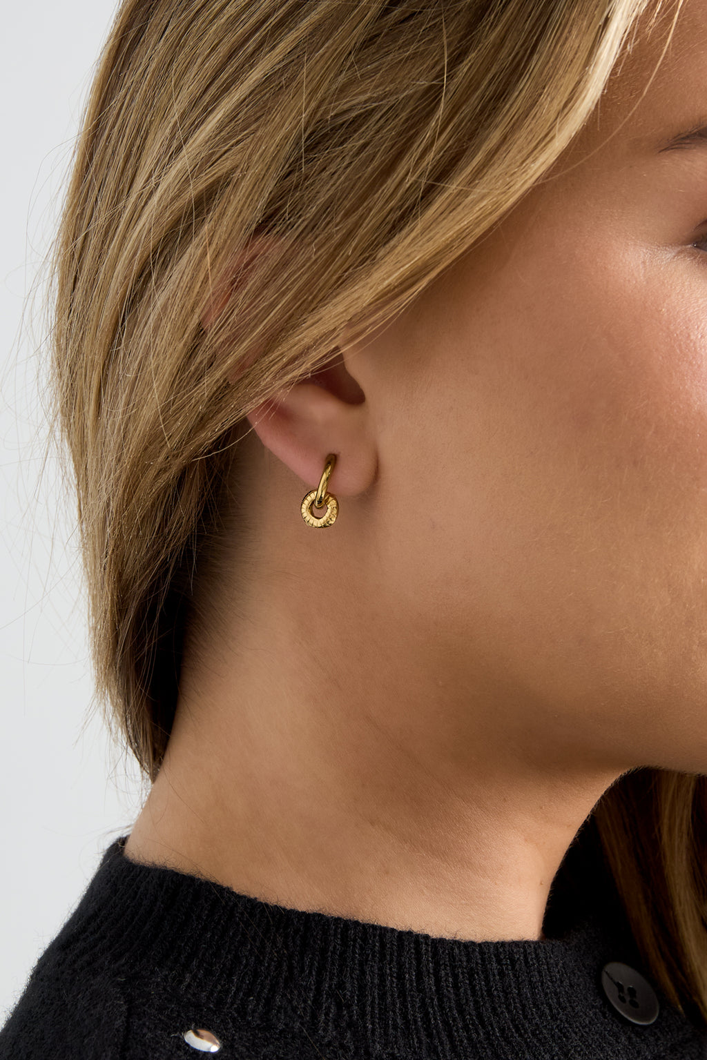Pendientes colgantes de acero inoxidable con forma geométrica, sencillos para uso diario, de la serie Simple. Joyería para mujer.