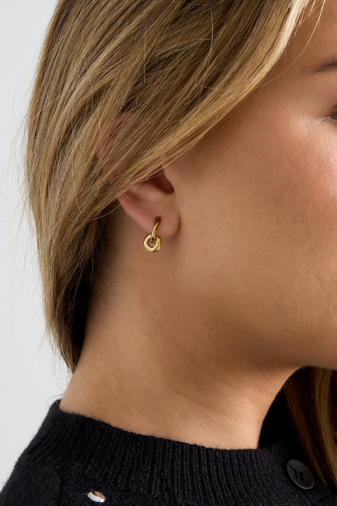 Pendientes colgantes de acero inoxidable con forma geométrica, sencillos para uso diario, de la serie Simple. Joyería para mujer.