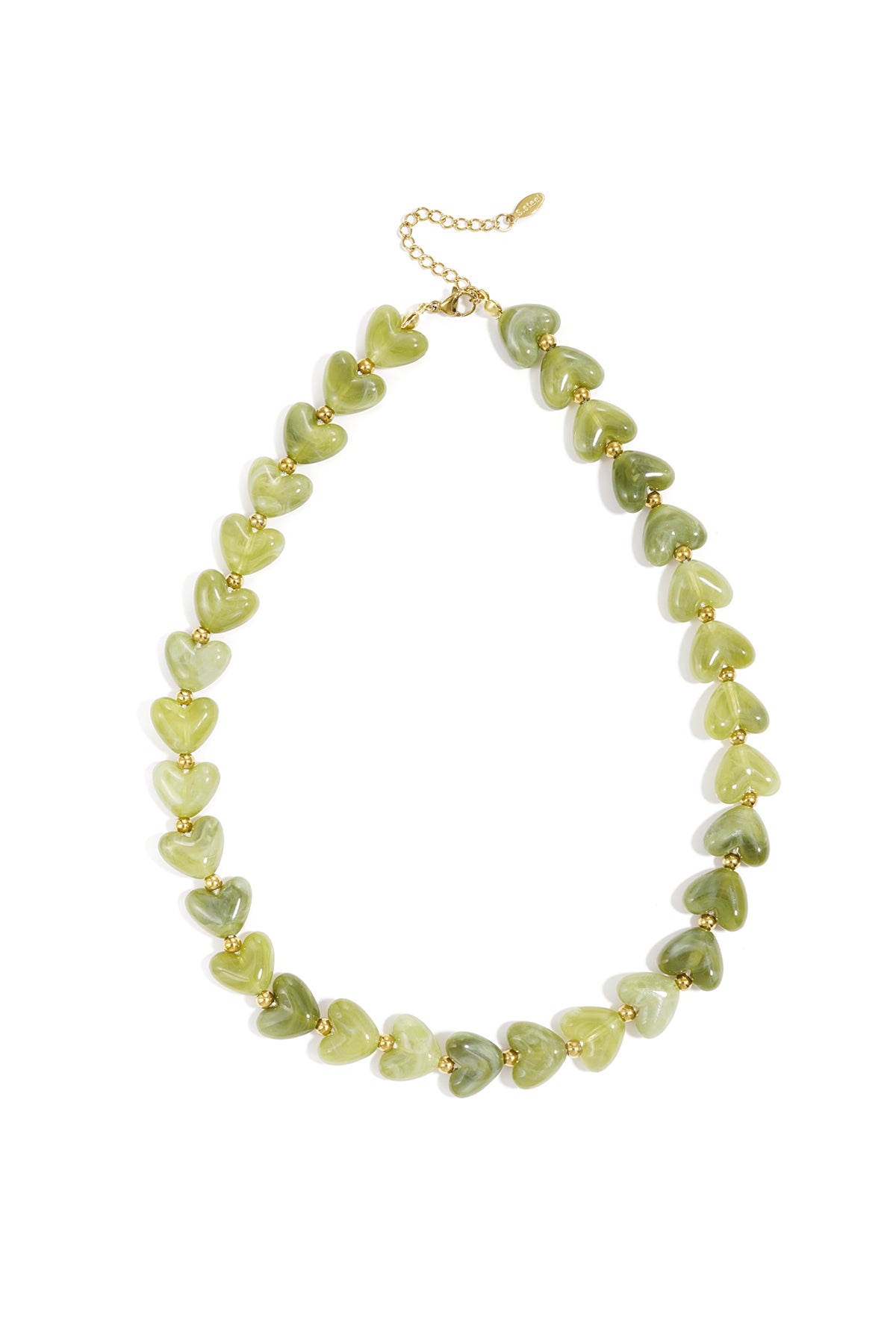 Collar cuentas corazones