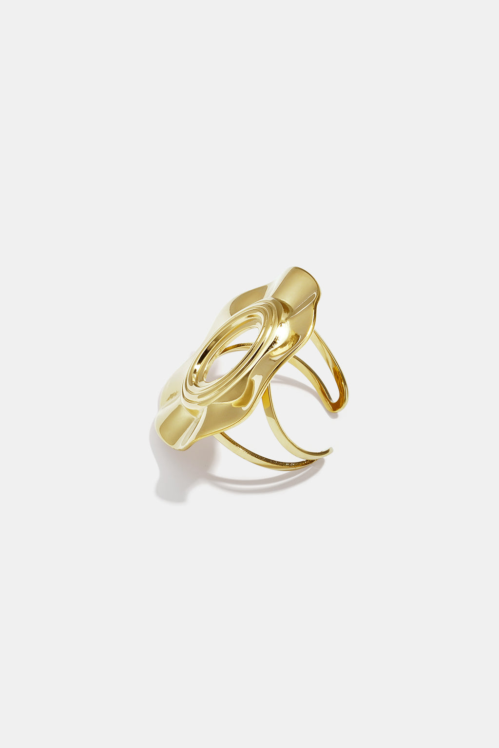 Anillos minimalistas de acero inoxidable con forma irregular, sencillos para uso diario, de la serie Simple. Joyería para mujer.