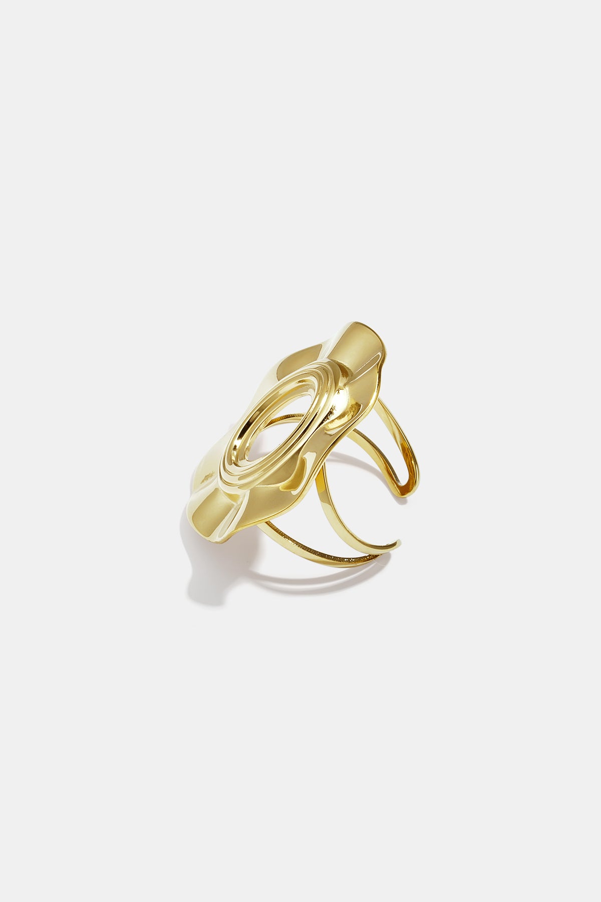 Anillos minimalistas de acero inoxidable con forma irregular, sencillos para uso diario, de la serie Simple. Joyería para mujer.