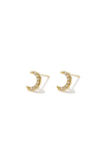 Pendientes de botón de acero inoxidable Moon Simple Daily Simple Series Joyería para mujer