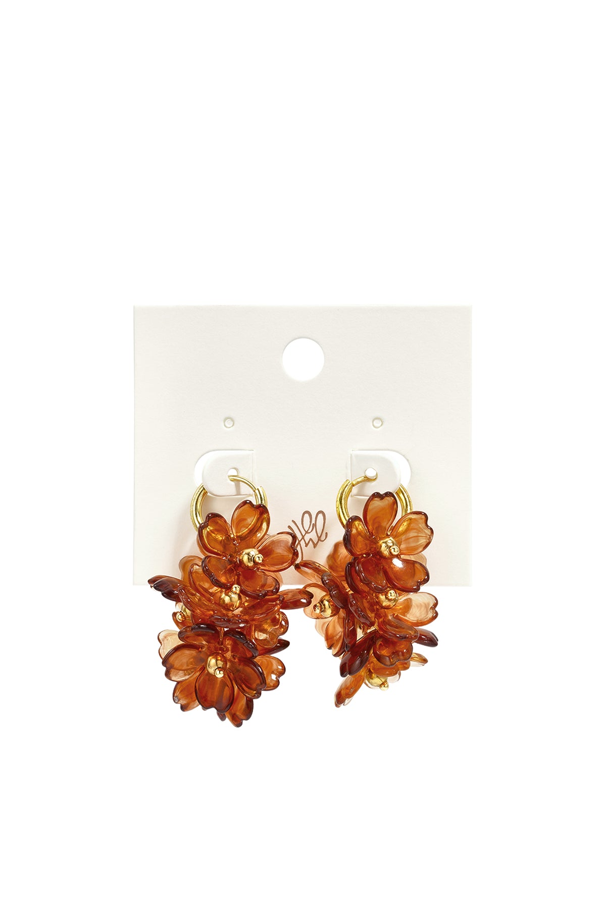 Pendientes de acero inoxidable con cuentas y diseño floral, de la serie Daily Simple. Joyería para mujer.