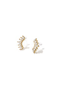 Pendientes de clip de acero inoxidable con forma irregular, sencillos para uso diario, de la serie Simple. Joyería para mujer.