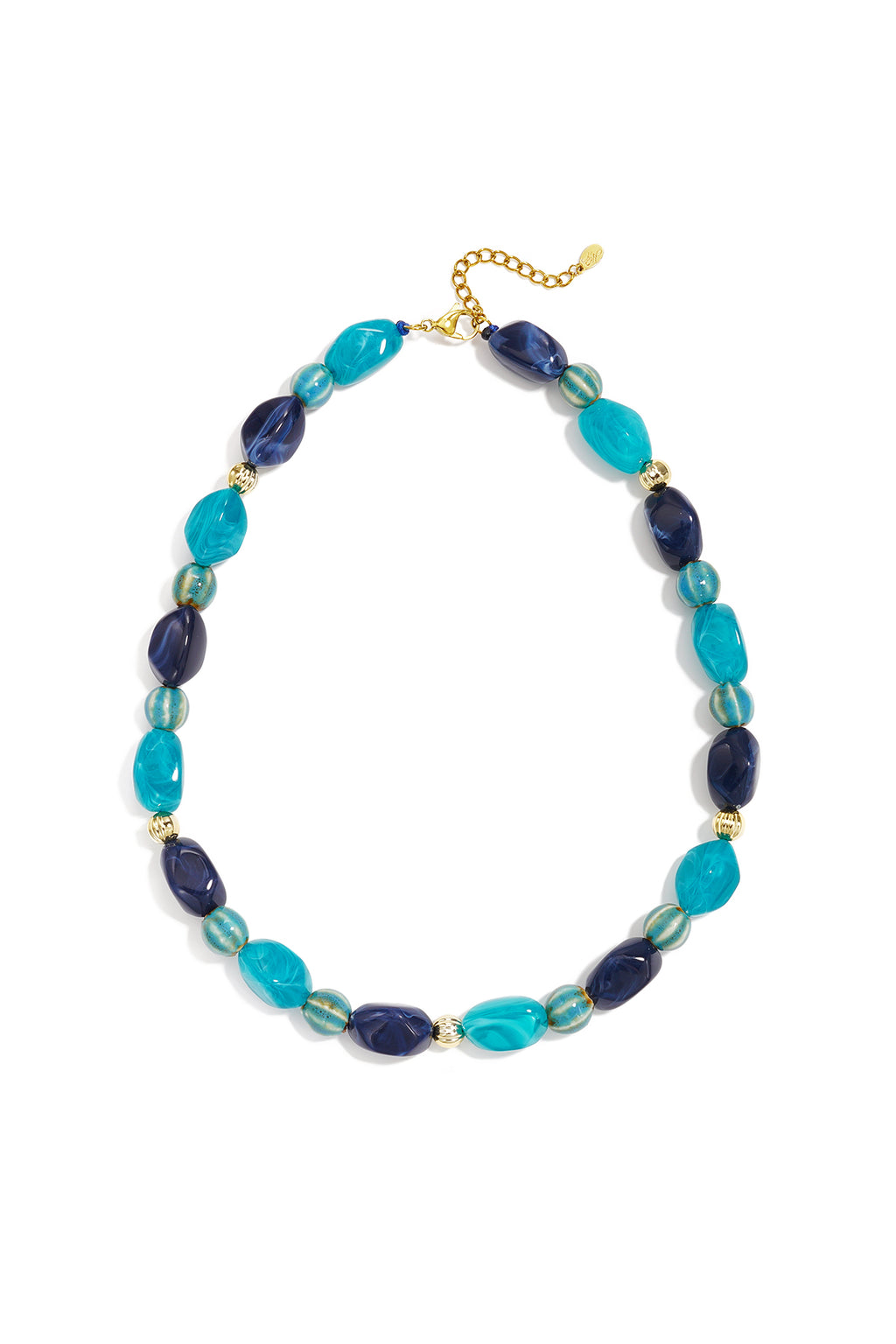 Collares de acero inoxidable con cuentas, forma irregular, sencillos, de la serie Simple Daily para mujer.