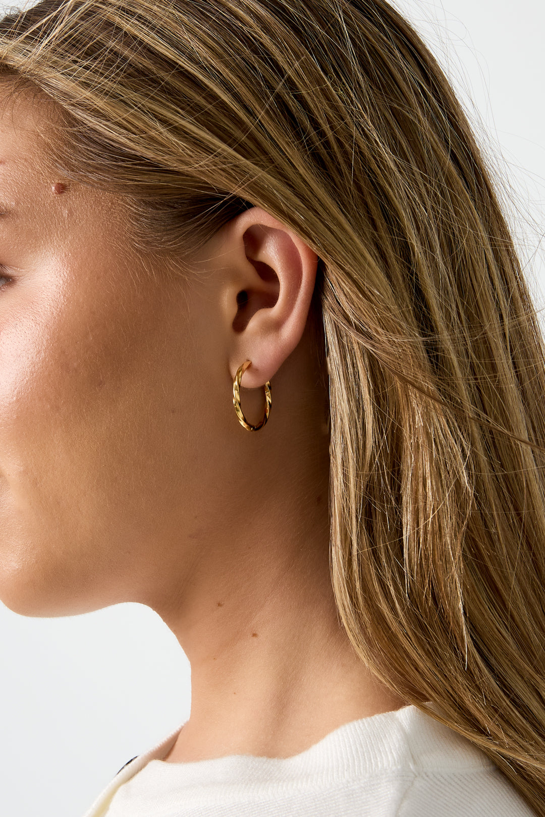 Conjunto de pendientes de acero inoxidable Circle Simple Daily Simple Series Joyería para mujer
