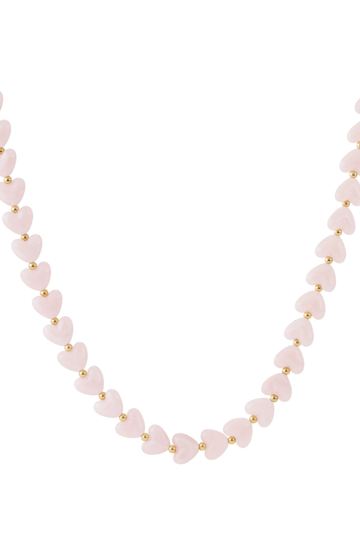 Collar cuentas corazones