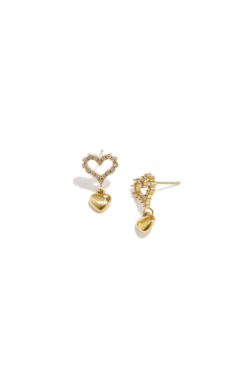 Pendientes colgantes de acero inoxidable con forma de corazón, sencillos, de la serie Daily Simple, joyería para mujer.