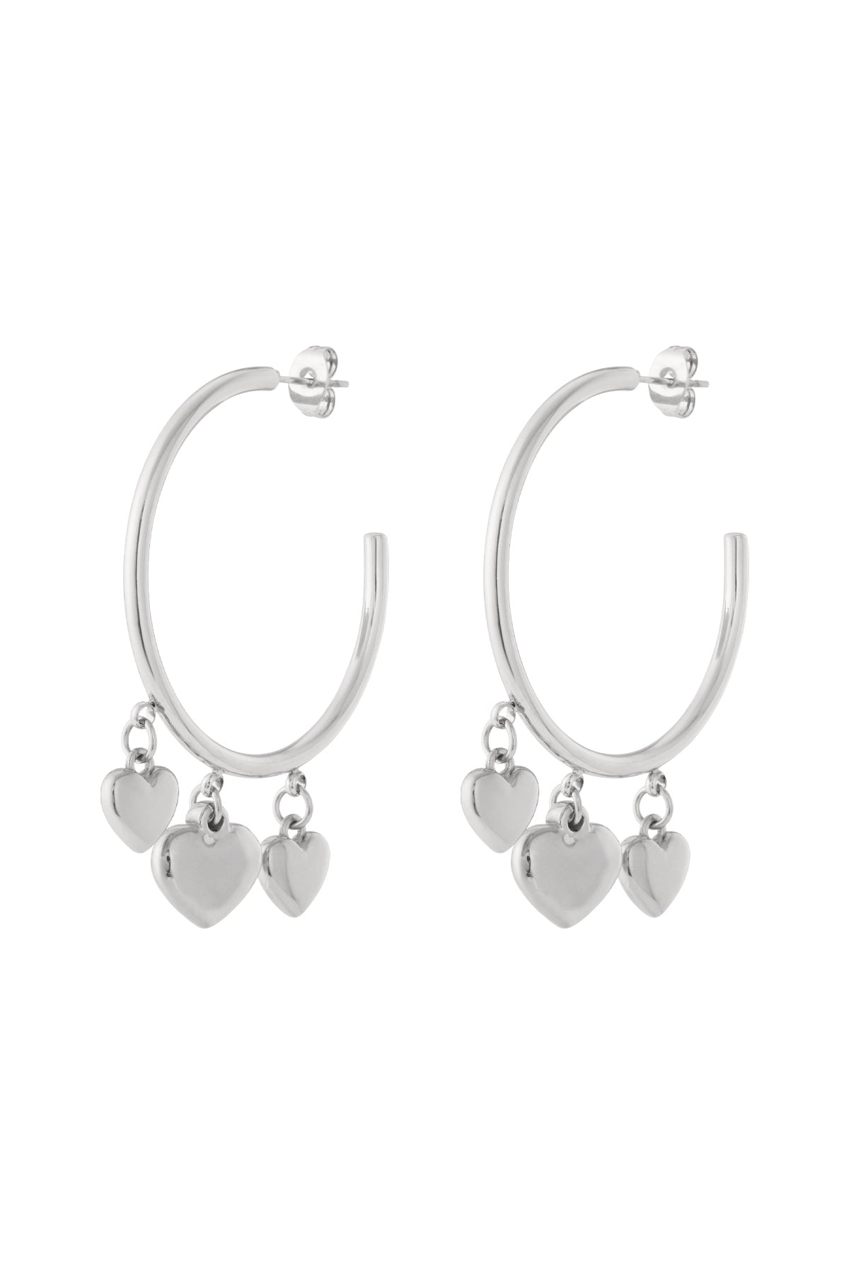 Pendientes de aro con forma de corazón