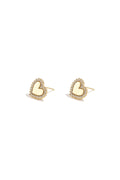 Stylish Heart-Shaped Zircon Stud Earrings for Everyday Wear