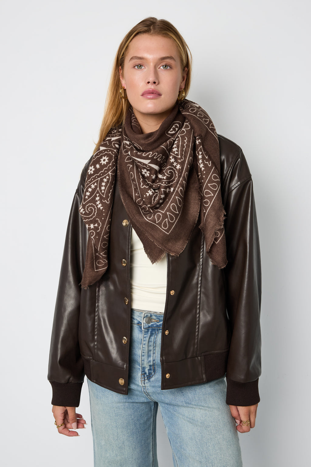 Bufandas de invierno con estampado paisley, clásicas, de poliéster, para uso diario.