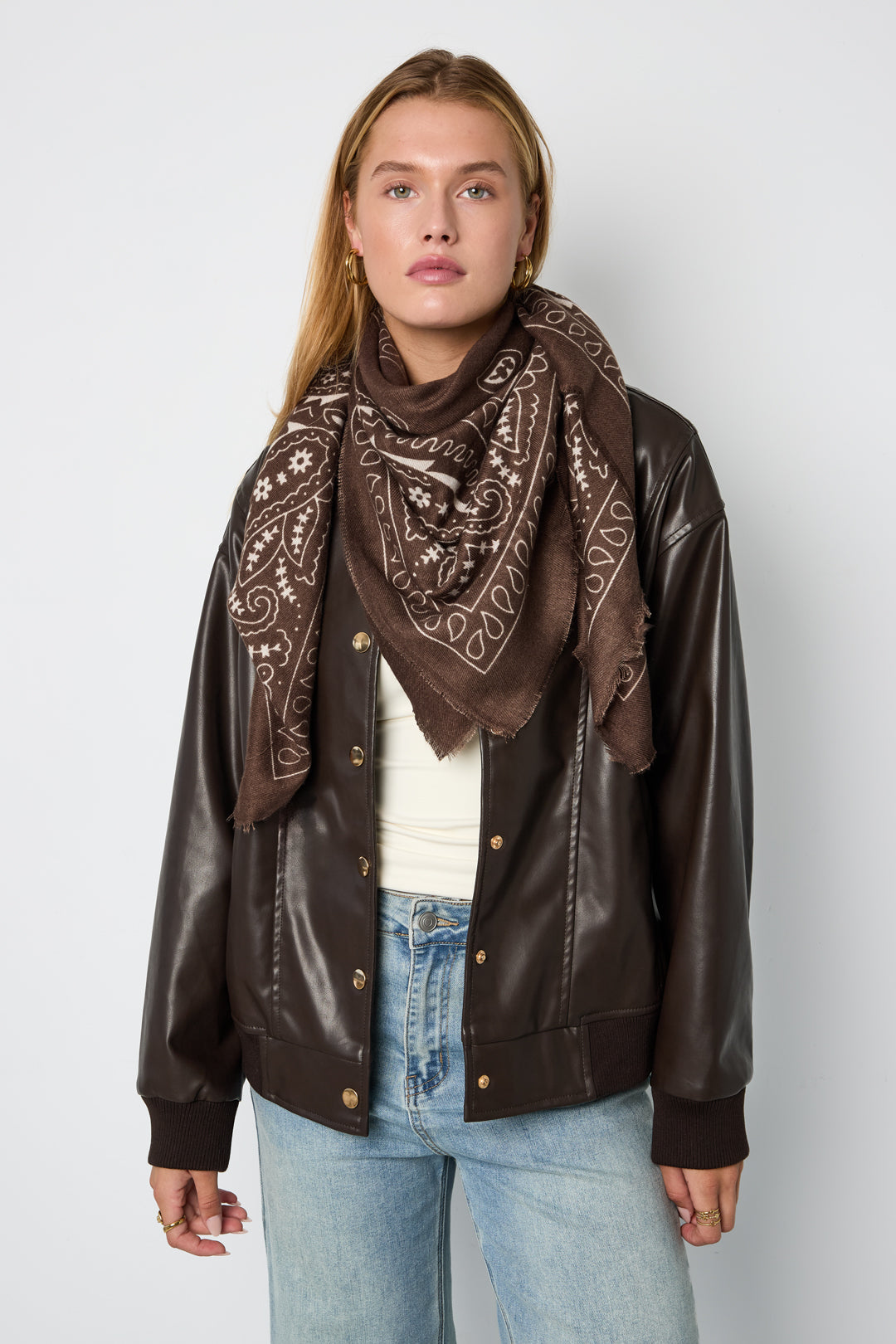Bufandas de invierno con estampado paisley, clásicas, de poliéster, para uso diario.
