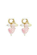 Charming Heart Loop Bead Earrings for Women