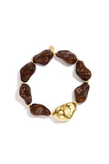 Pulseras de acero inoxidable con cuentas, forma irregular, estilo casual, para uso diario, serie sencilla, joyería para mujer.