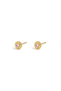 Pendientes luna - Color dorado rosa
