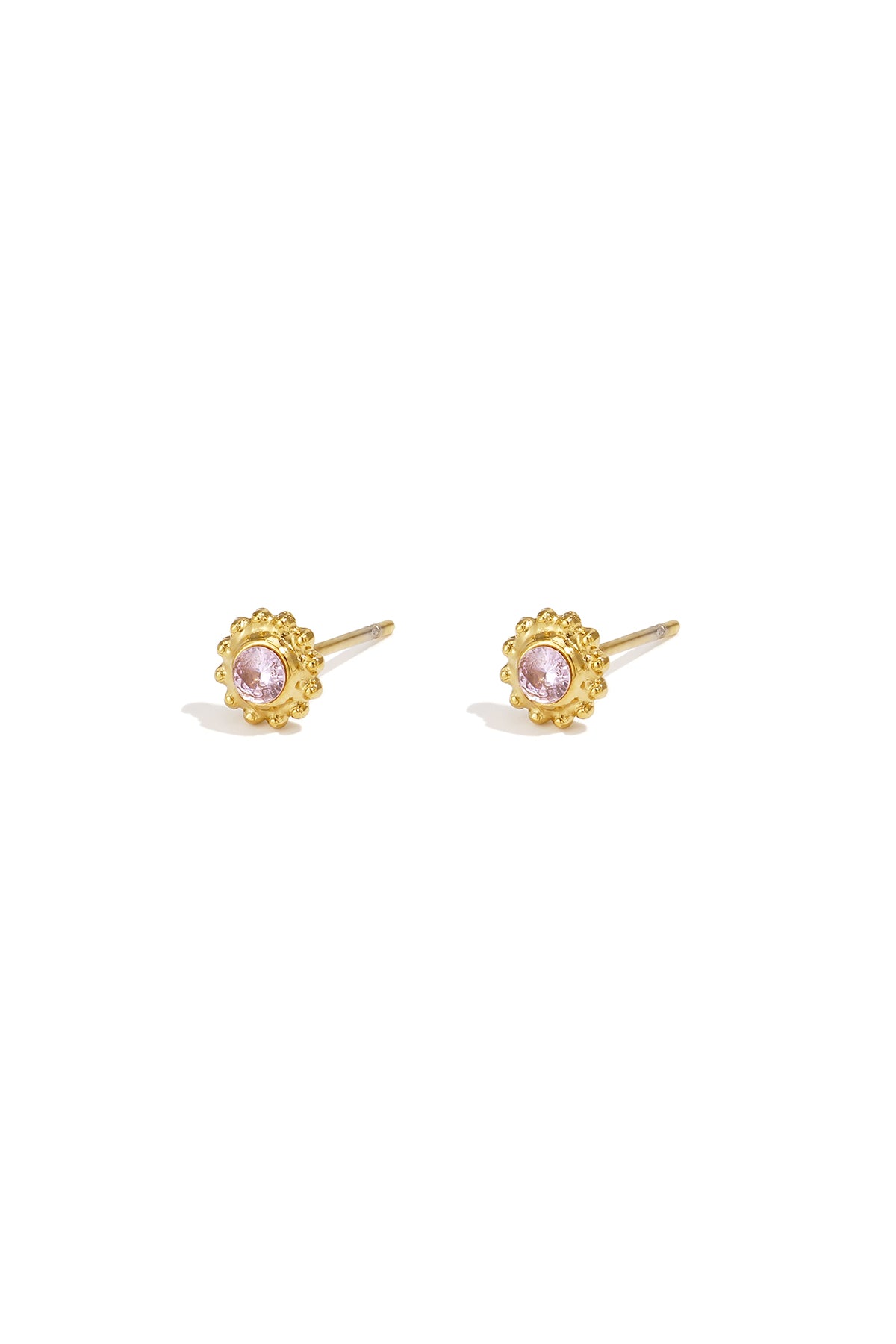 Pendientes luna - Color dorado rosa