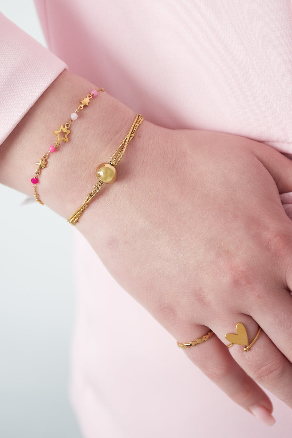 Elegant 14K Gold Plated Charm Bracelet for Daily Wear