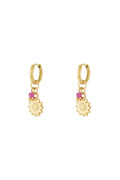 Elegant 14K Gold Plated Flower Drop Earrings