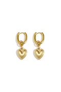 Pendientes colgantes de acero inoxidable con forma de corazón, serie Simple Simple, joyería para mujer