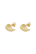 Stylish Gold Tone Irregular Stud Earrings
