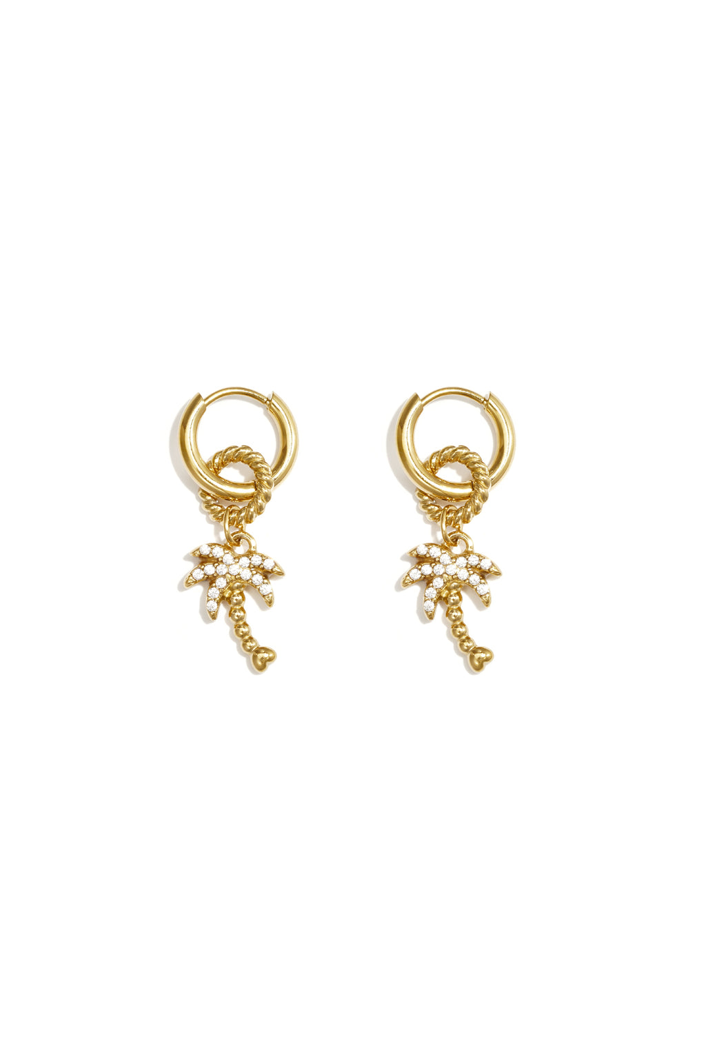 Pendientes colgantes de acero inoxidable, serie Plant Simple Daily Simple, joyería para mujer