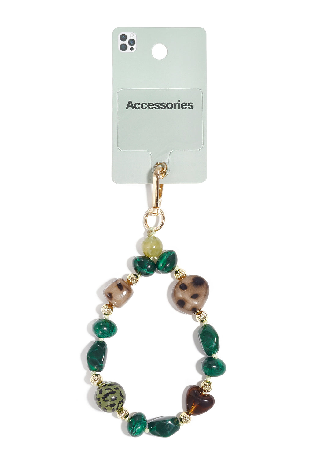 Cadena para teléfono de forma irregular, sencilla, de acrílico, accesorio de uso diario.