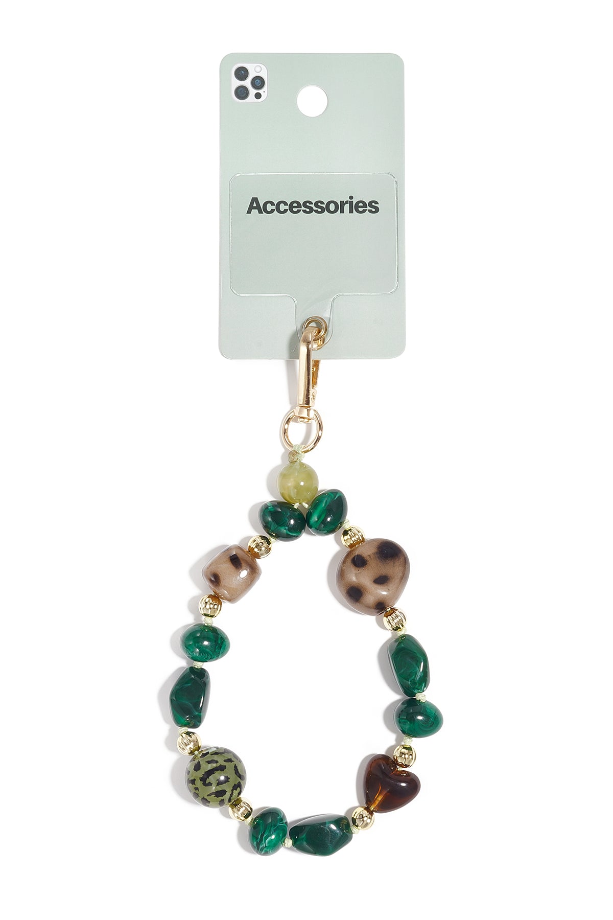 Cadena para teléfono de forma irregular, sencilla, de acrílico, accesorio de uso diario.
