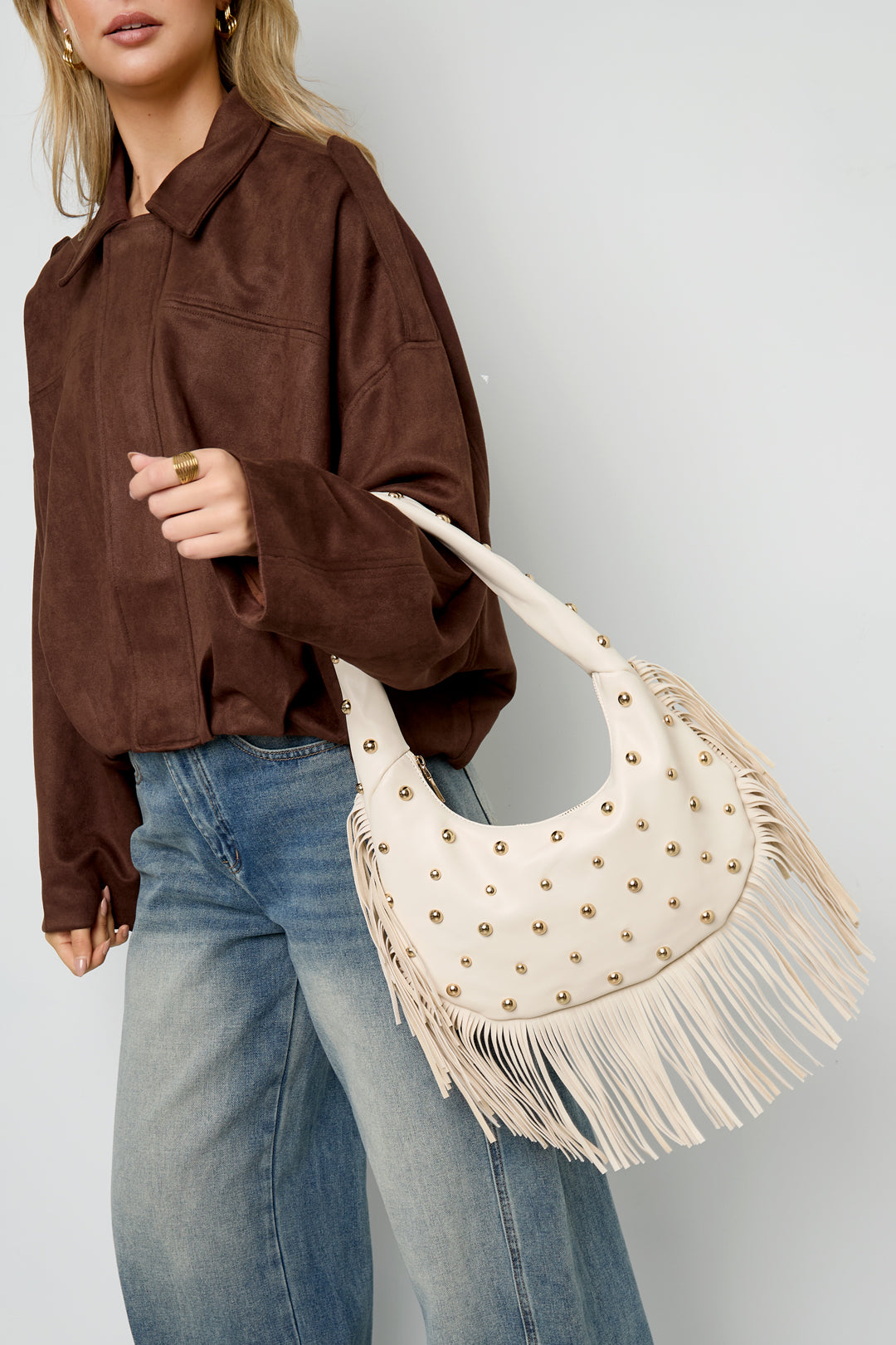 Stylish Punk Rivet Tote for Fall/Winter